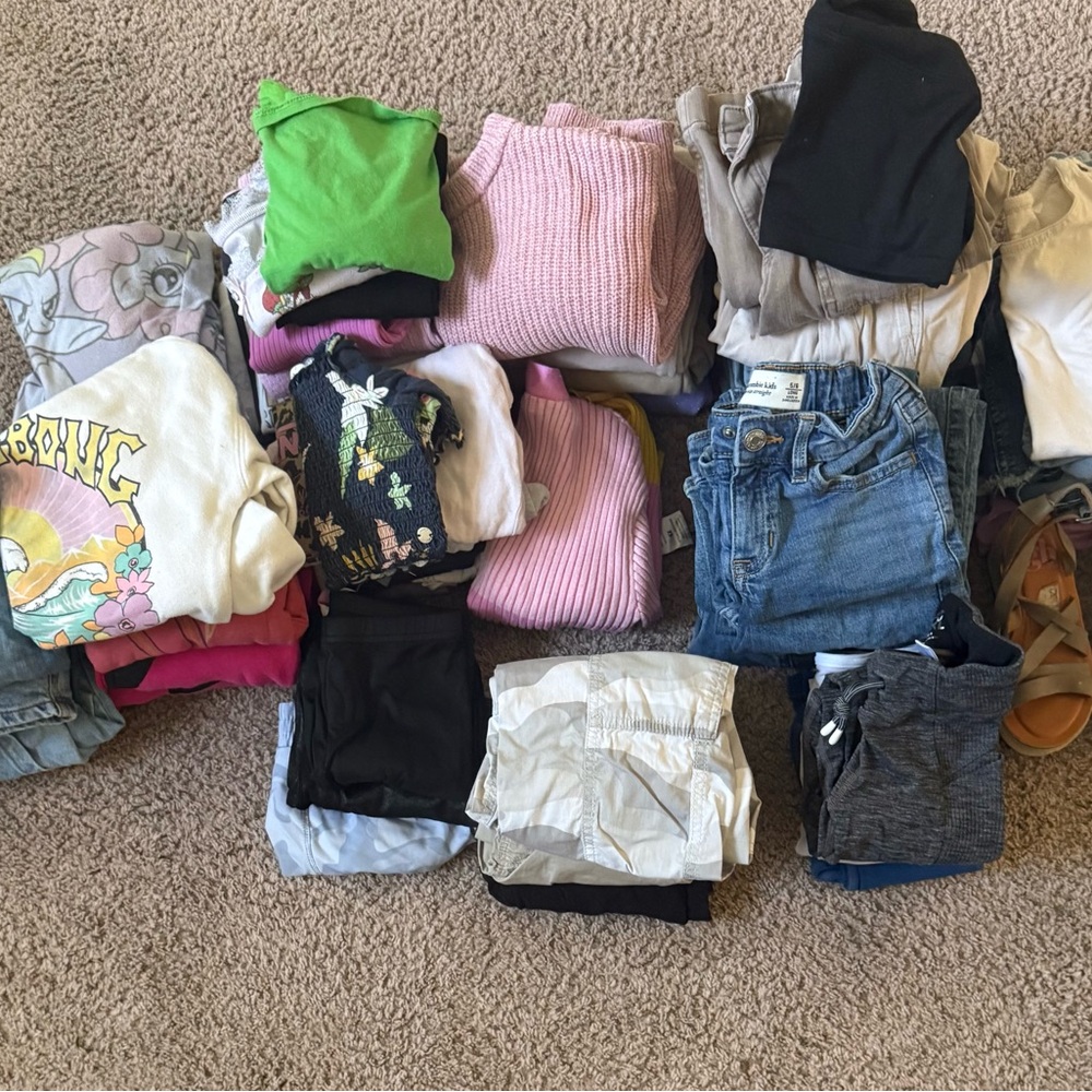 Group of brand name girls clothes
